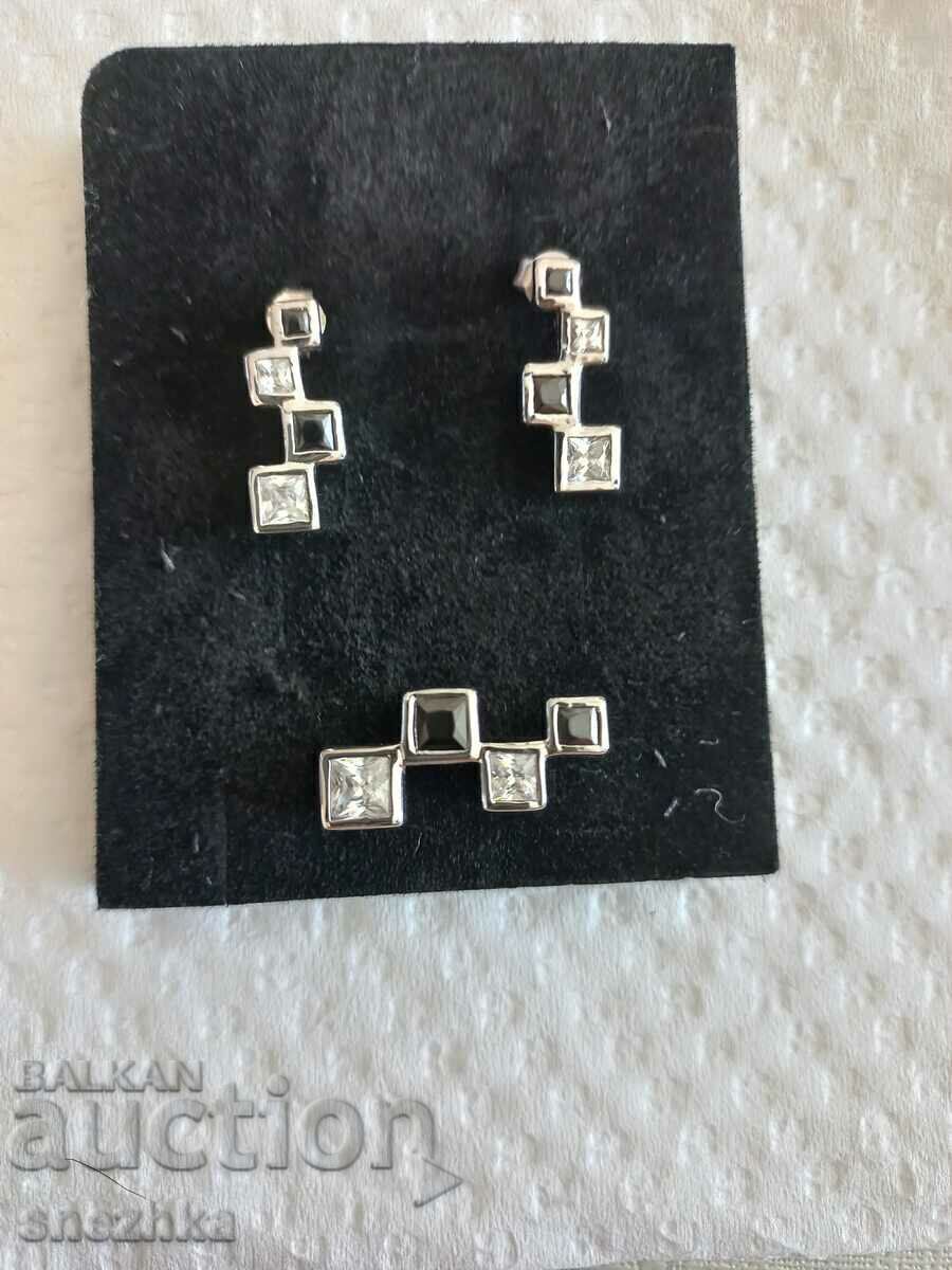 Jewelry set earrings+pendant