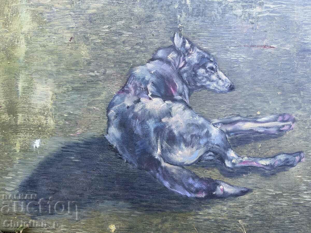 Still life wolves -oil painting 60x80