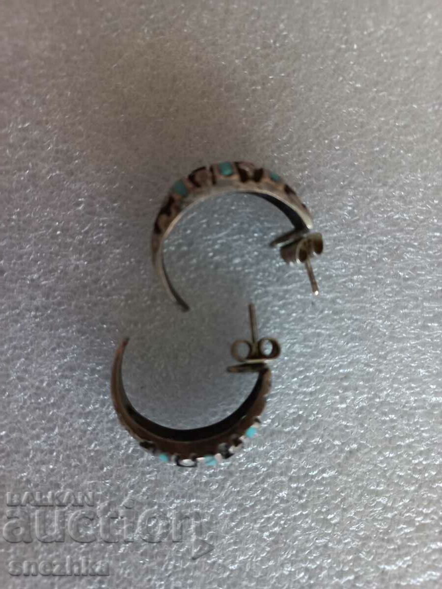 Delivery of Jewelry - earrings by Angelo Krasini - silver + turquoise Delivery of Jewelry - earrings by Angelo Krasini - silver + turquoise