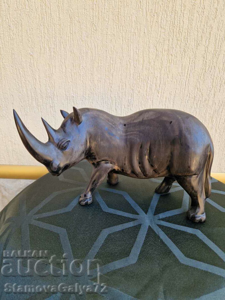 Unique antique wooden figure statuette