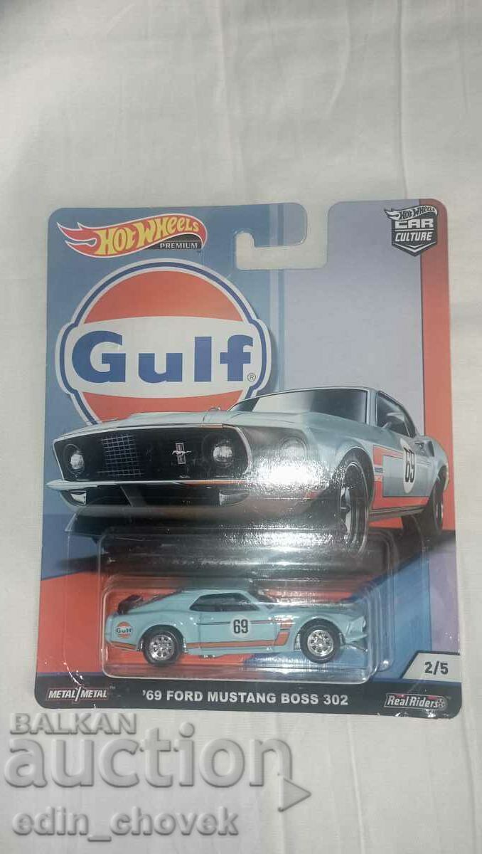 Hot Wheels Premium Real '66 Ford Mustang Boss 302 Gulf. Нов