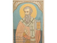 Painting religious theme Hierarch Basil the Great