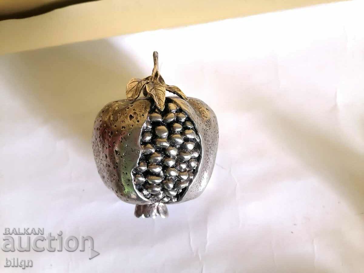 Large Old Silvered Pomegranate From 0.01 St.