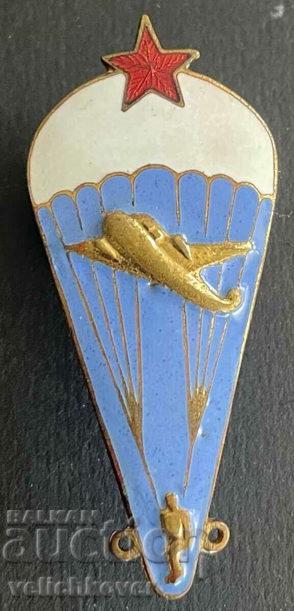 38679 Bulgaria DOSO insignia Parachutist enamel from the 60s.