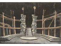 Painting Tempera paints Theater / Operetta stage design