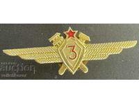 38685 Bulgaria insignia military pilot navigator 3rd class 70s.