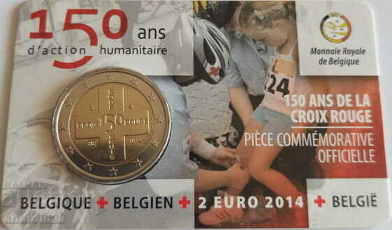 2 euro 2014 Belgium "Red cross" Евро монети, Euro Coins