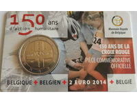 2 euro 2014 Belgia „Crucea roșie” monede euro, monede euro