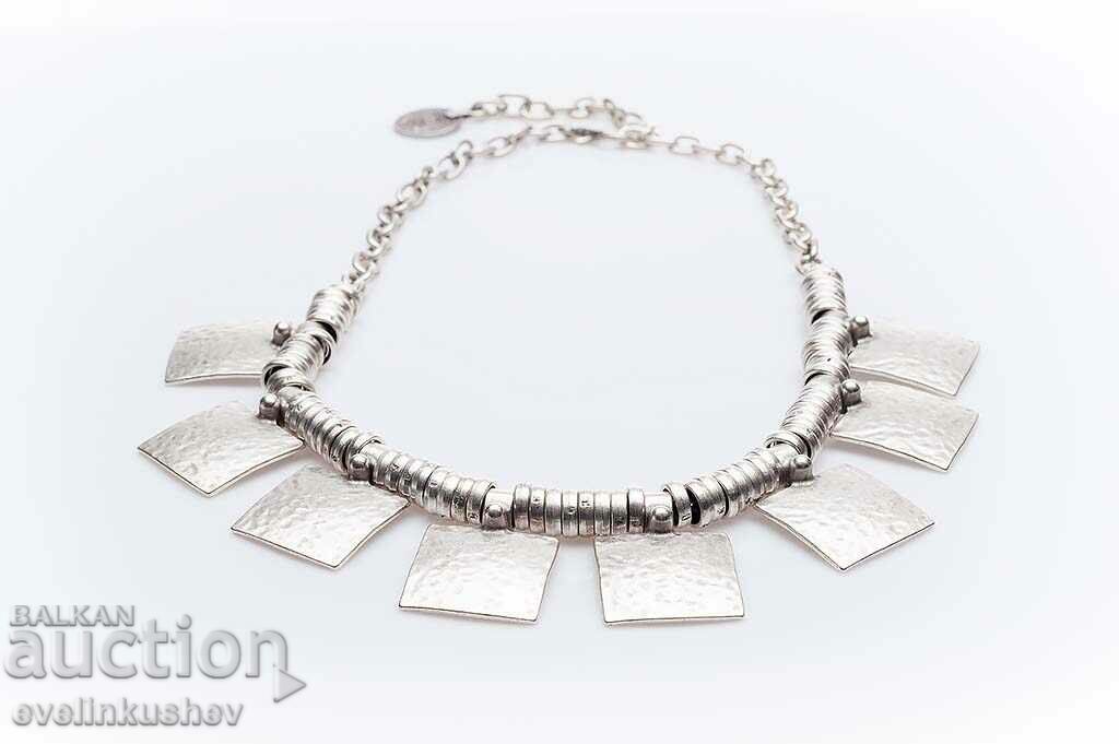 Silver plated necklace KN-0301001016