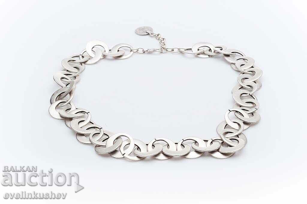 Silver plated necklace KN-0301001017