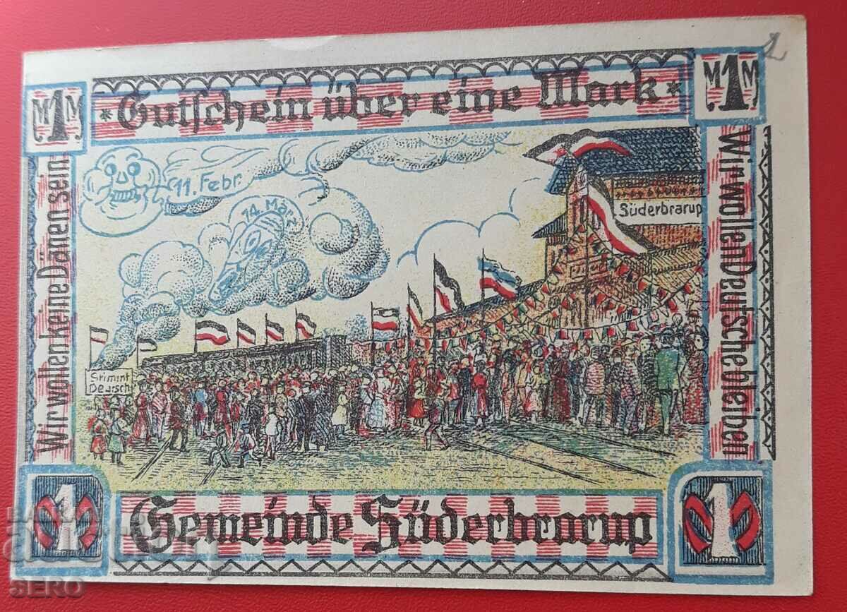 Bancnota-Germania-Schleswig-Holstein-Süderbrarup-1 marca 1920