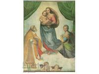 Old postcard - art - Raphael, Sistine Madonna