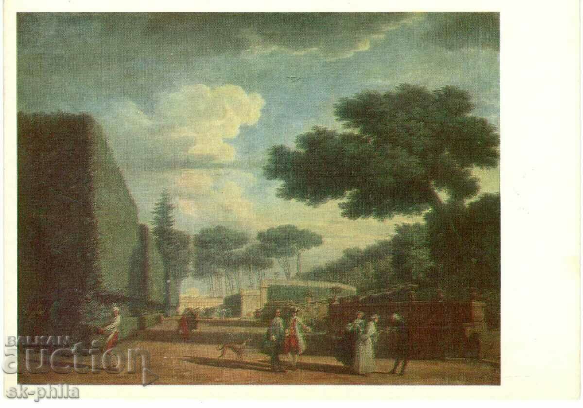 Old postcard - art - Joseph Vernet, Park