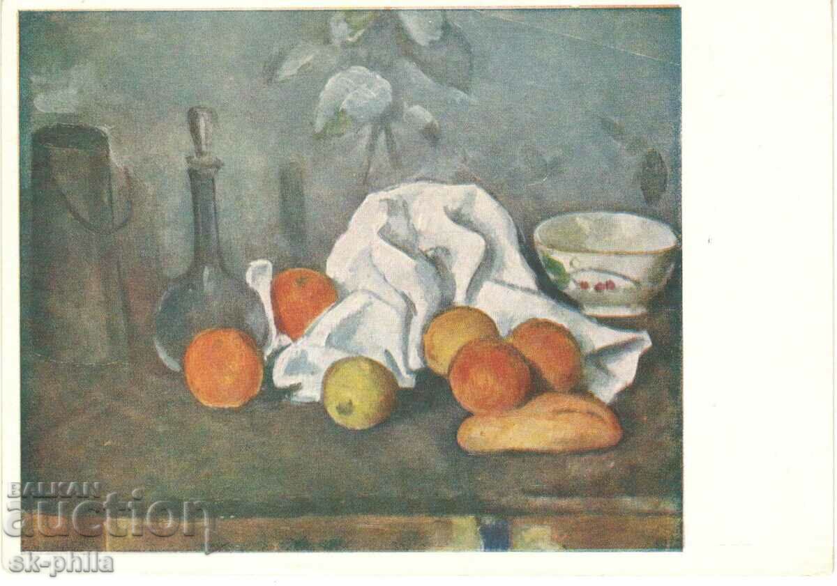 Old postcard - Art - Paul Cézanne, Still life