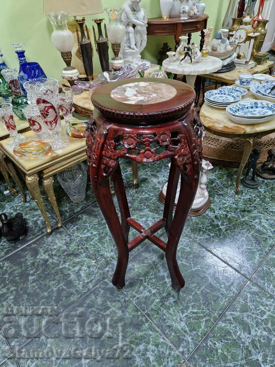 A lovely antique wooden coffee table with a marble top with price 266.00 BGN | € 136.00 A lovely antique wooden coffee table with a marble top with price 266.00 BGN | € 136.00