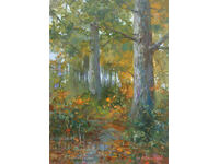 Autumn in the forest - oil paints