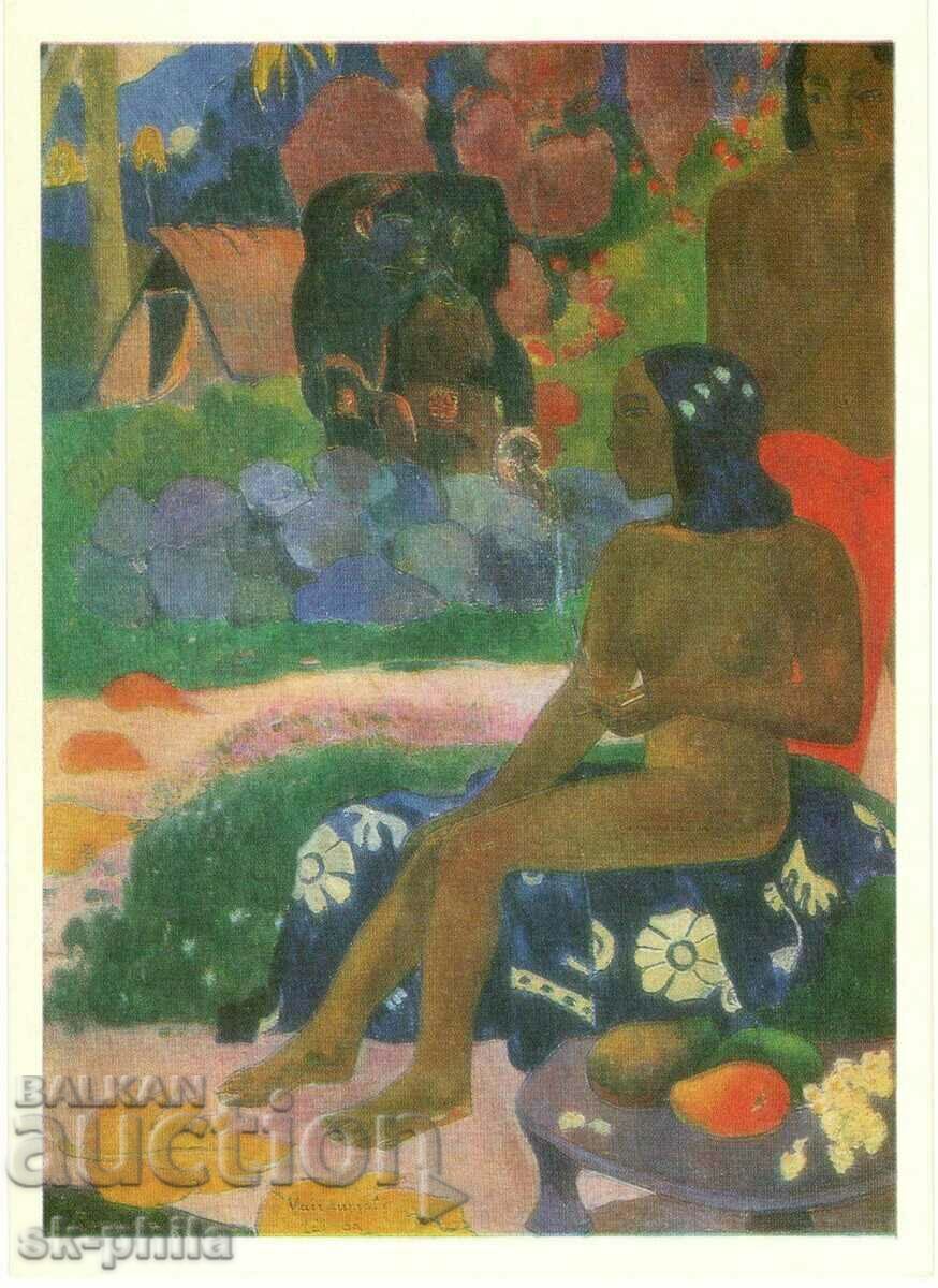 Carte poștală veche - Artă - Paul Gauguin, Fată