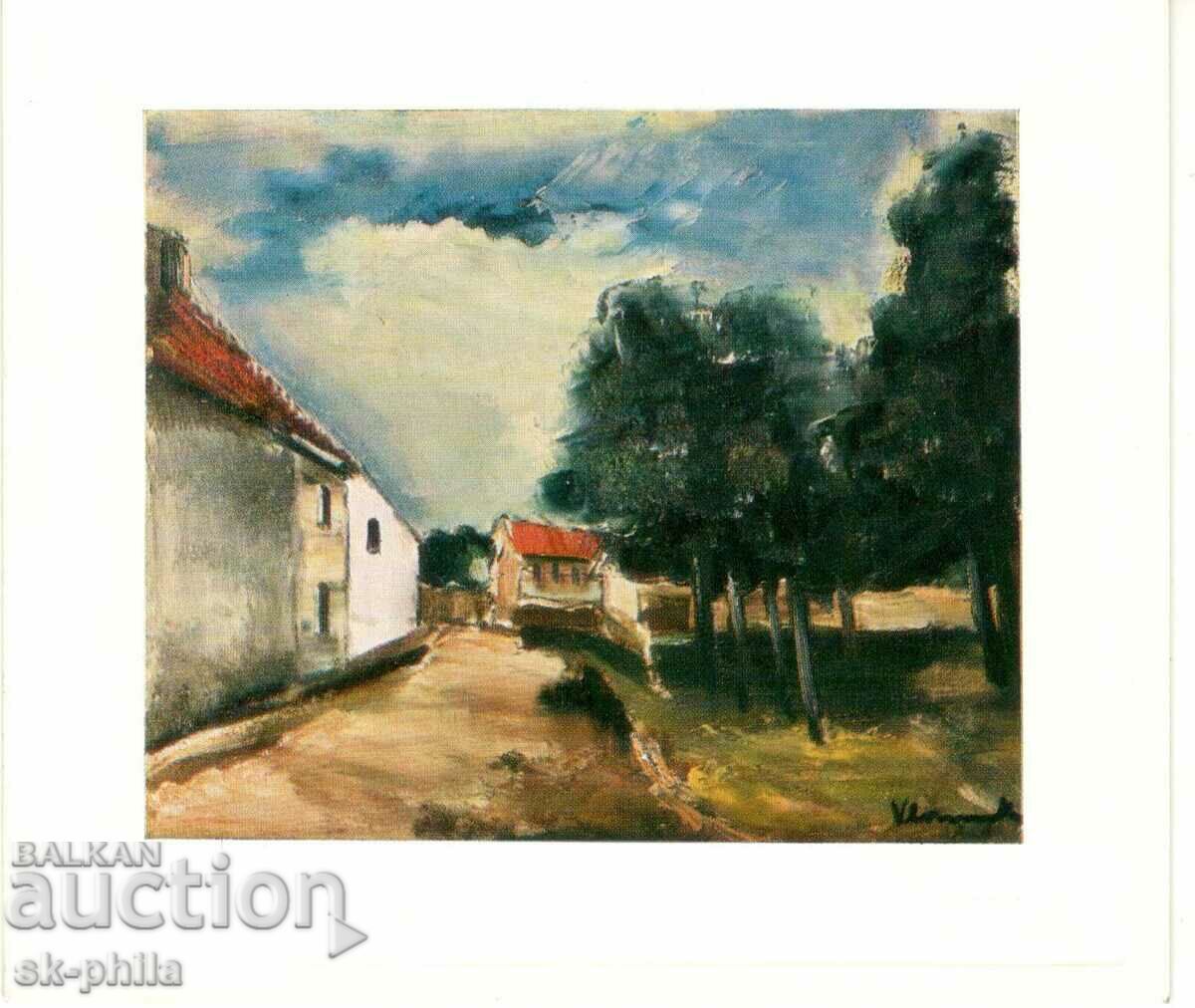 Old postcard - Art - Maurice Vlaminck, Landscape from Anvers