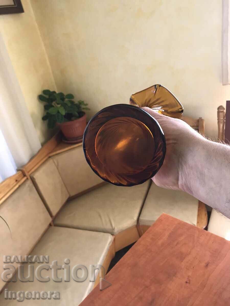 THICK-WALLED RELIEF GLASS VASE FROM SOZA ORNAMENTS - 7 THICK-WALLED RELIEF GLASS VASE FROM SOZA ORNAMENTS - 7