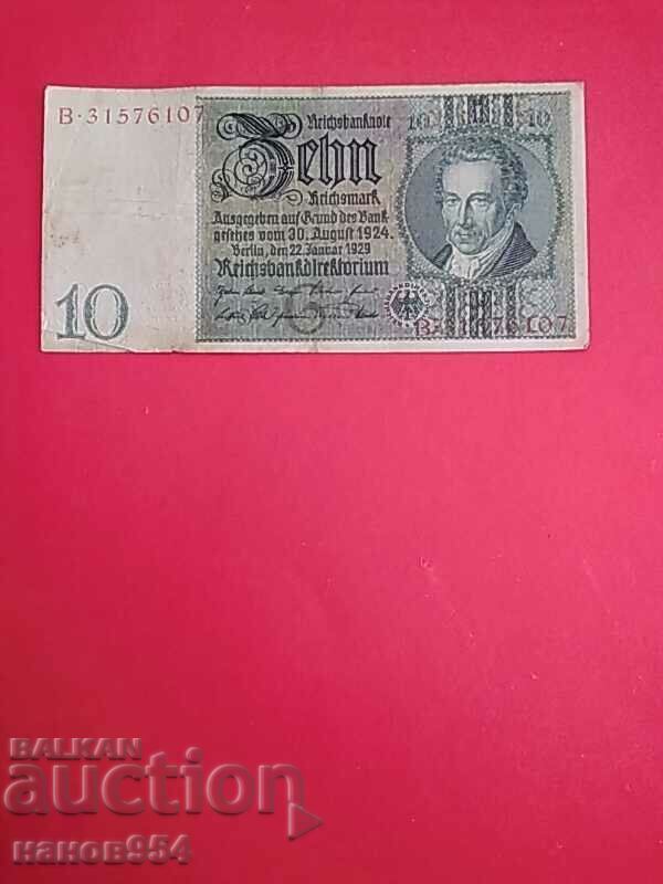 Banknote 10 marks 1929