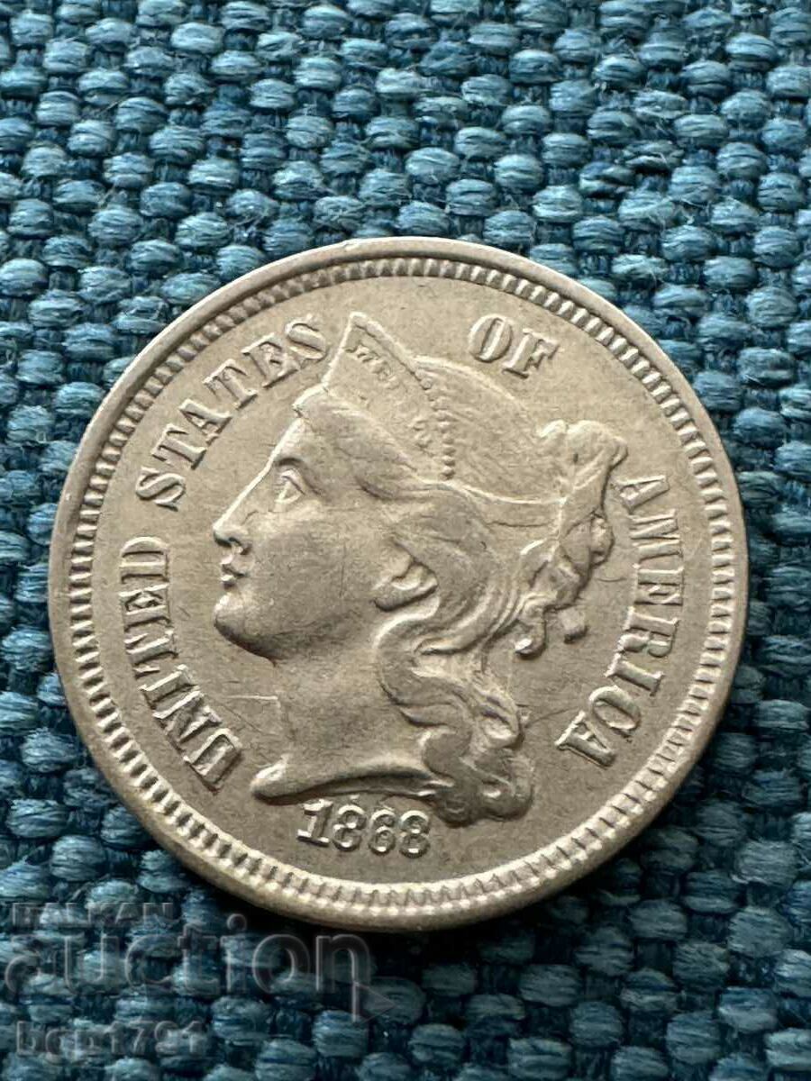 Delivery of 3 cents US 1868 AU Delivery of 3 cents US 1868 AU