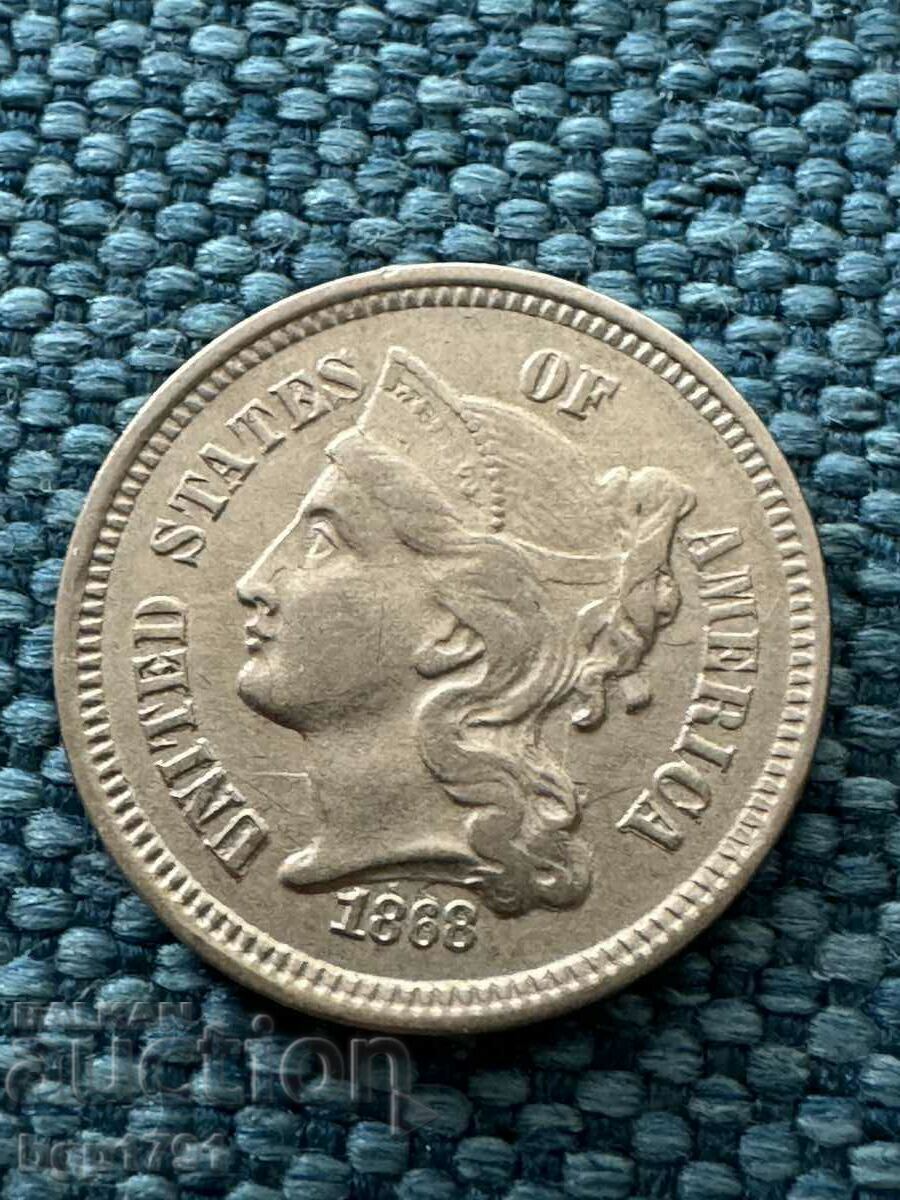 Livrarea 3 cenți SUA 1868 AU