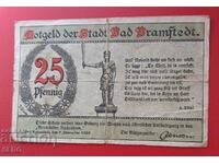 Banknote-Germany-Schleswig-Holstein-Bad Bramstadt-25 pfennig 1920