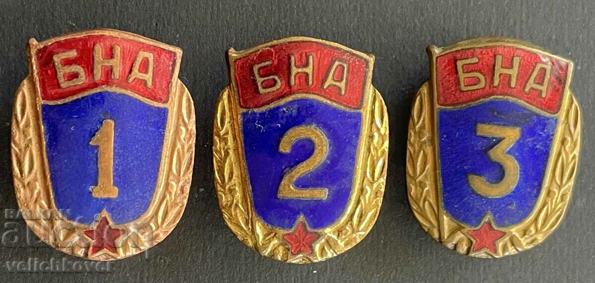 38714 Bulgaria 3 characters Excellent of the fleet 1-2-3 class enamel