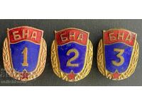 38714 Bulgaria 3 characters Excellent of the fleet 1-2-3 class enamel