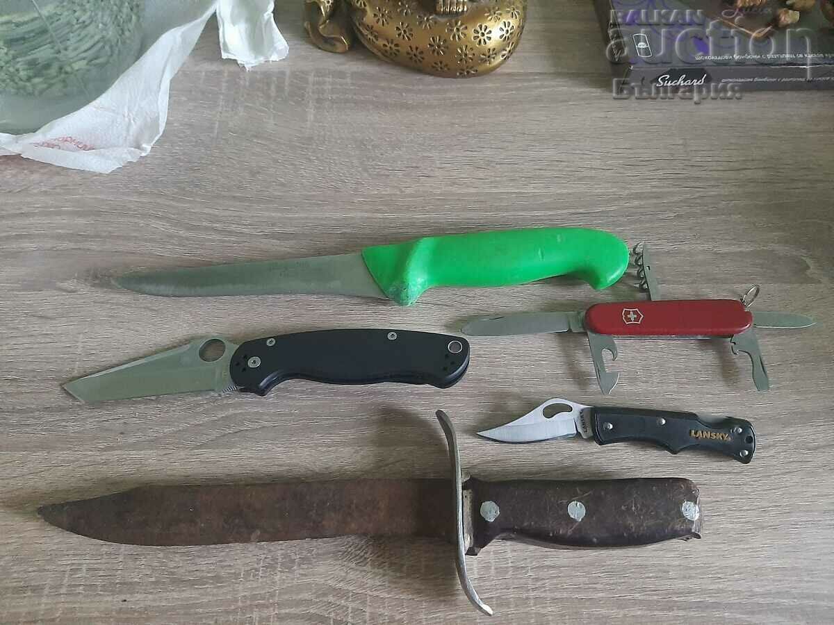 Lot of knives and blades