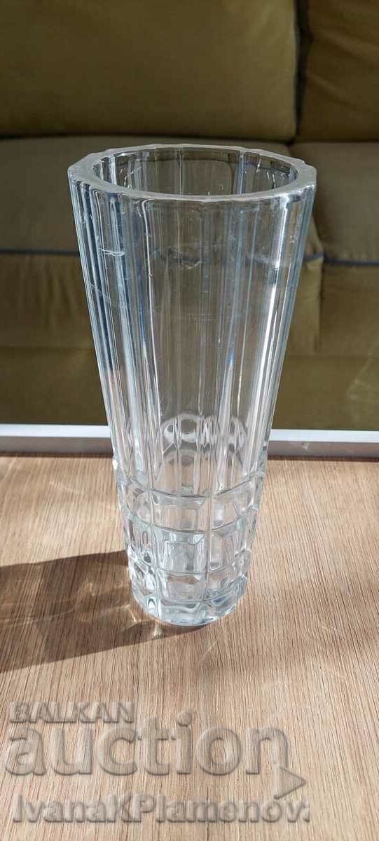 Glass vase height 25cm with price 20.00 BGN | € 10.23