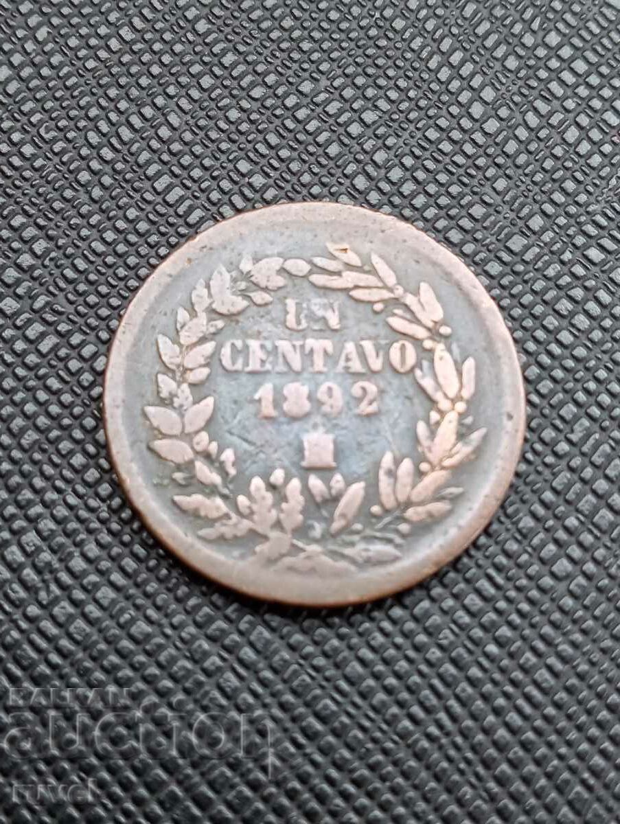 Μεξικό, 1 centavo 1892