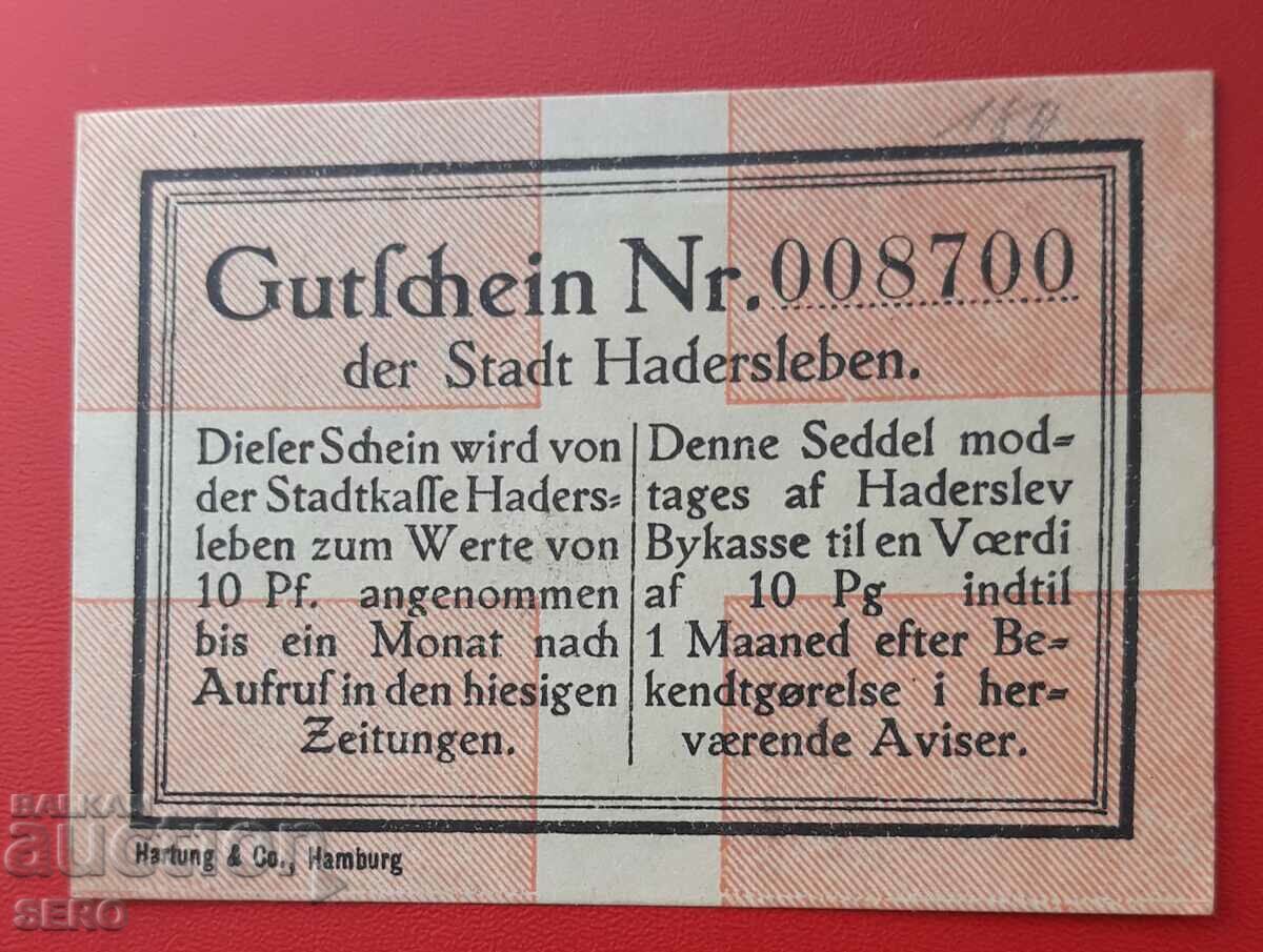 Bancnota-Germania-Schleswig-Holstein-Hadersleben-10 pfennig