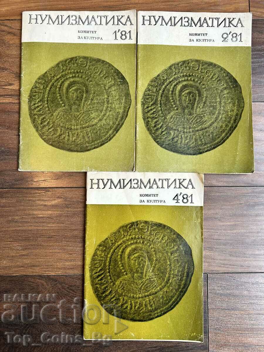 REVISTA NUMISMATICA ANUL 1981 numerele 1, 2 si 4