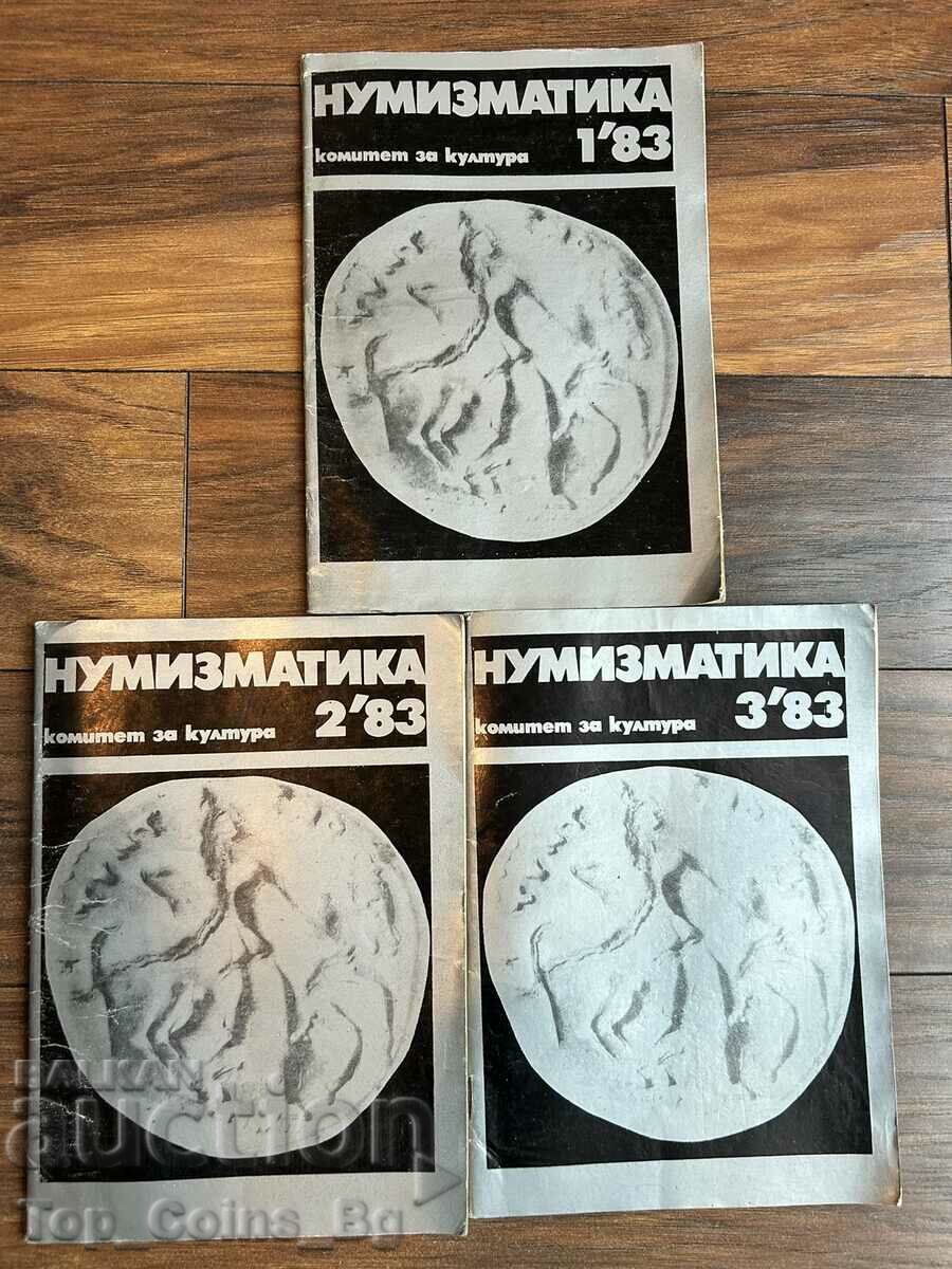 REVISTA NUMISMATICA ANUL 1983 numerele 1, 2 si 3