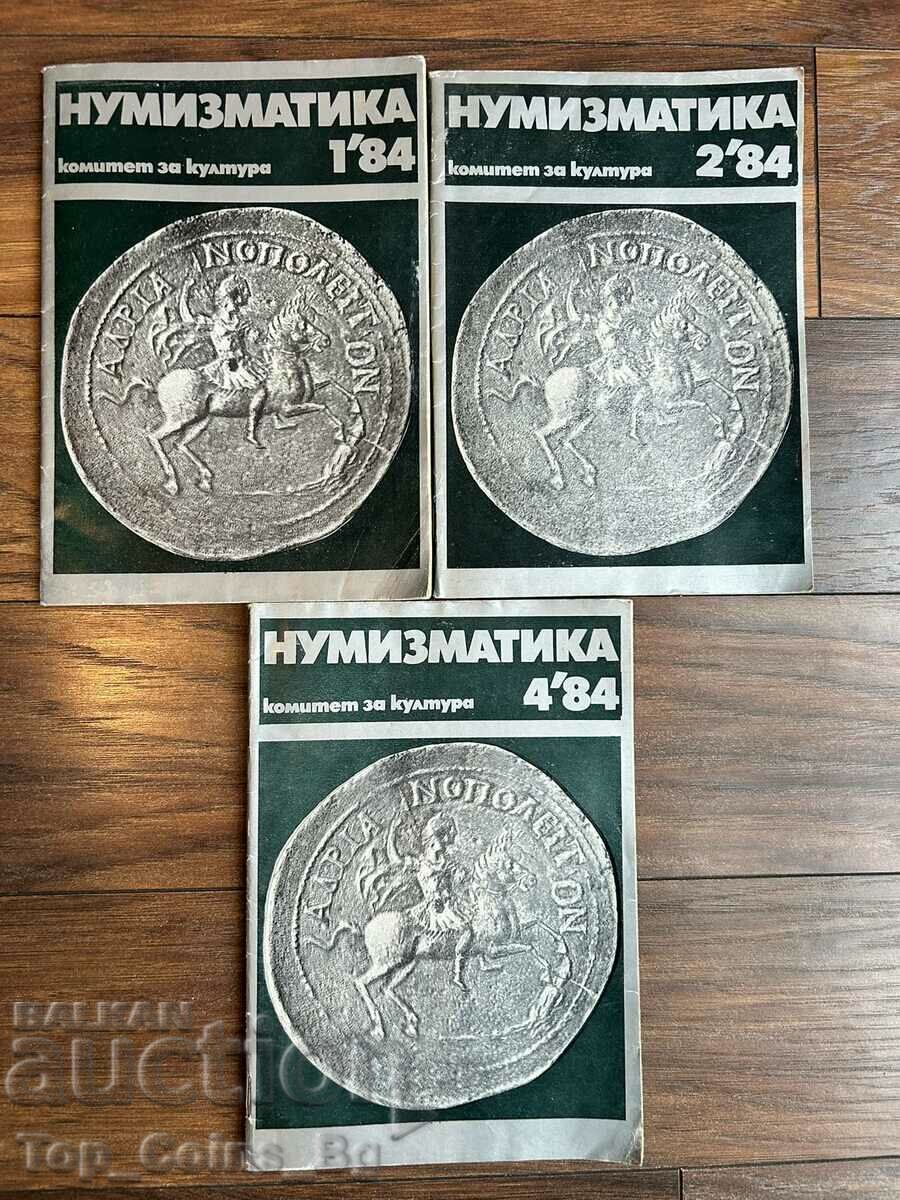 REVISTA NUMISMATICA ANUL 1984 numerele 1, 2 si 4