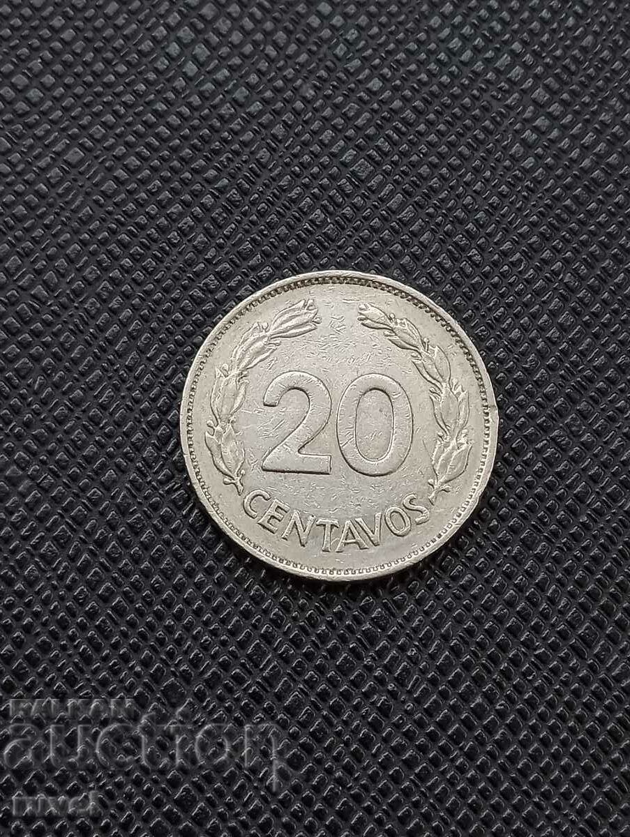 Εκουαδόρ 20 centavos, 1969