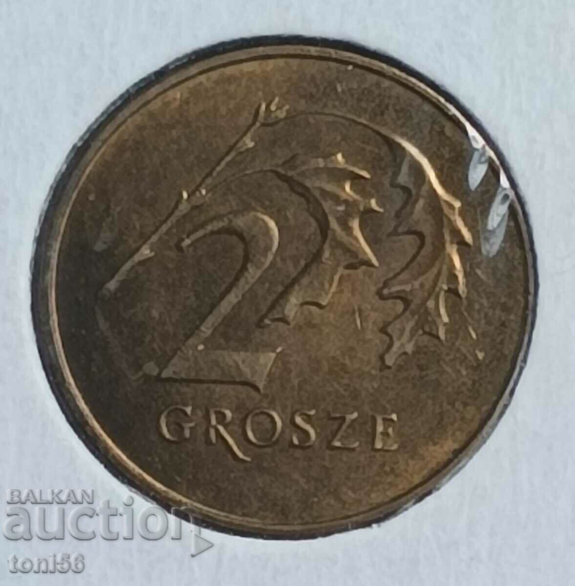 Poland 2 groszy 2008 UNC