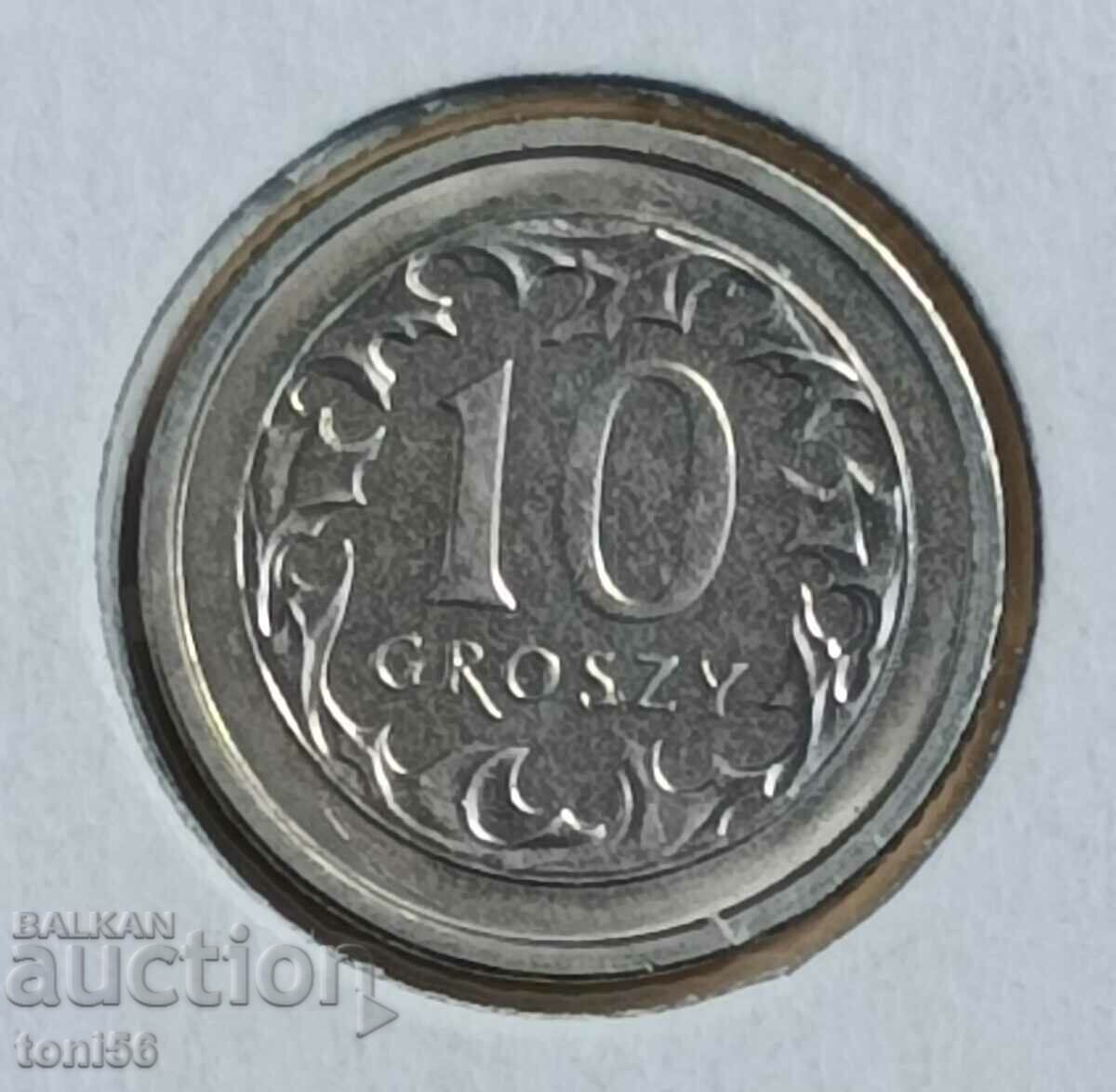 Poland 10 groszy 2003 UNC