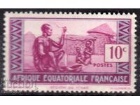 French Equat. Africa-1937-Regular-native from CHAD, MLH