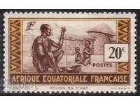 French Equat. Africa-1937-Regular-native from CHAD, MLH