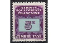 French Equat.Africa-1937-For additional payment-Number,MLH