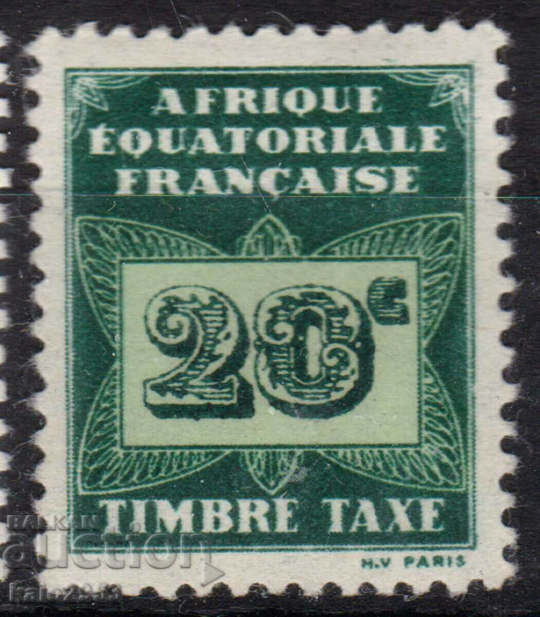 French Equat.Africa-1937-For additional payment-Number,MLH