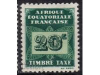 French Equat.Africa-1937-Pentru plată suplimentară-Număr,MLH