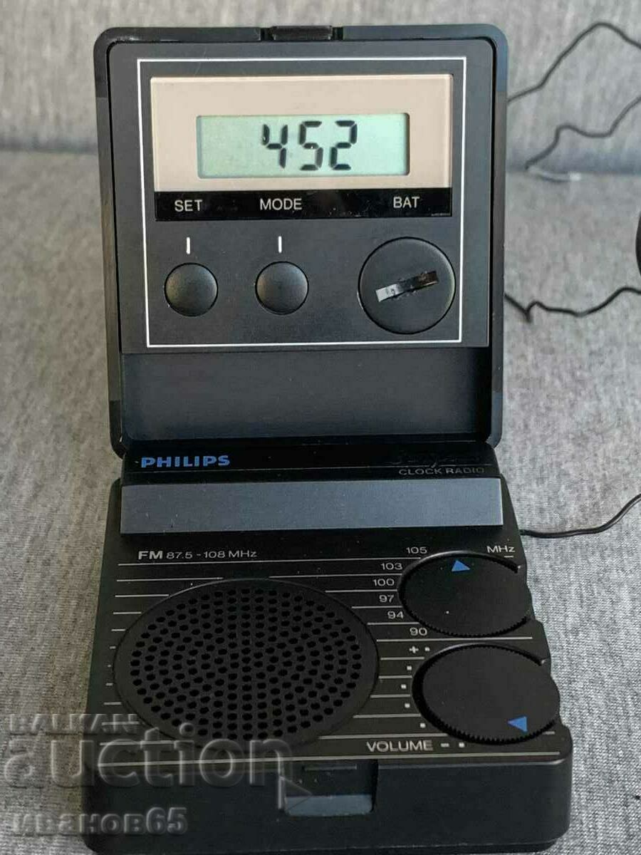 ρολόι ραδιόφωνο philips πυξίδα cloc radio