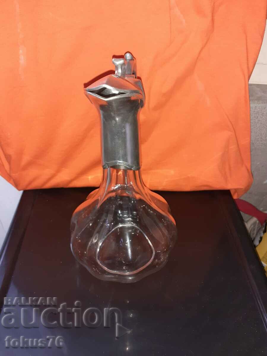 A lovely carafe carafe silver plated marked Dumanoir Etain - 6 A lovely carafe carafe silver plated marked Dumanoir Etain - 6