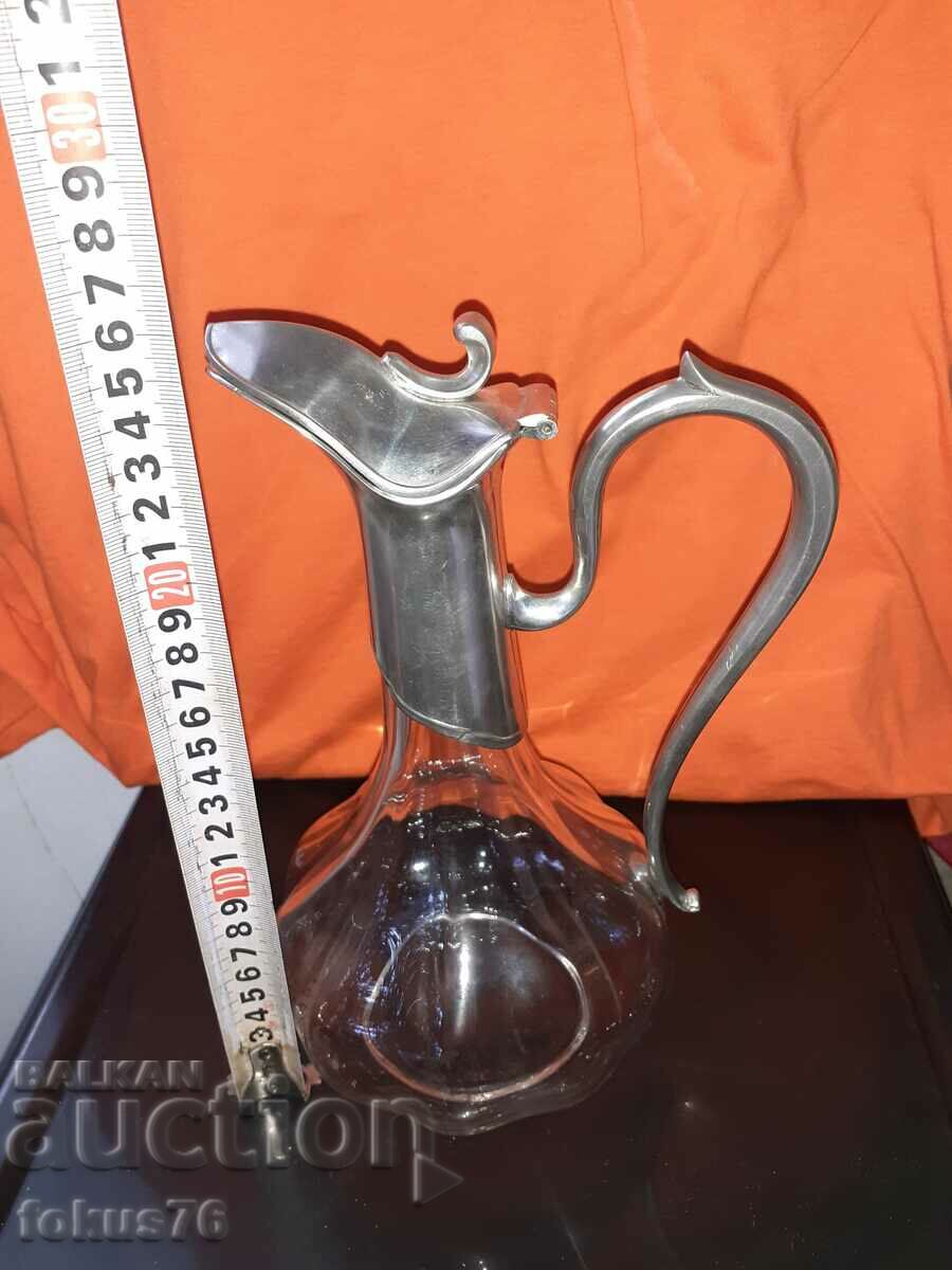 A lovely carafe carafe silver plated marked Dumanoir Etain - 7 A lovely carafe carafe silver plated marked Dumanoir Etain - 7