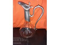 A lovely carafe carafe silver plated marked Dumanoir Etain