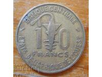 10 franci 1971 - Africa de Vest