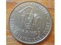 10 franci 1971 - Africa de Vest